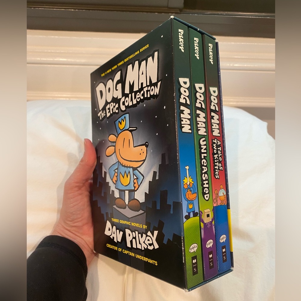 Dog Man The EPIC Collection- books 1-3 EUC by Dav Pilkey